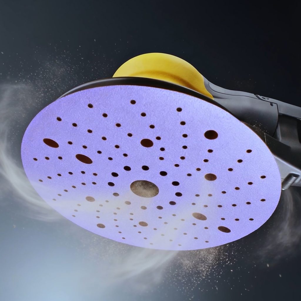 740 CERAMIC PAPER LINE MULTIHOLE VEROUL DISC - SMIRDEX, Dust Extraction, Ceramic Grains, Dry-sanding-matting, Fast-cutting, Automotive, Marine, Wood 