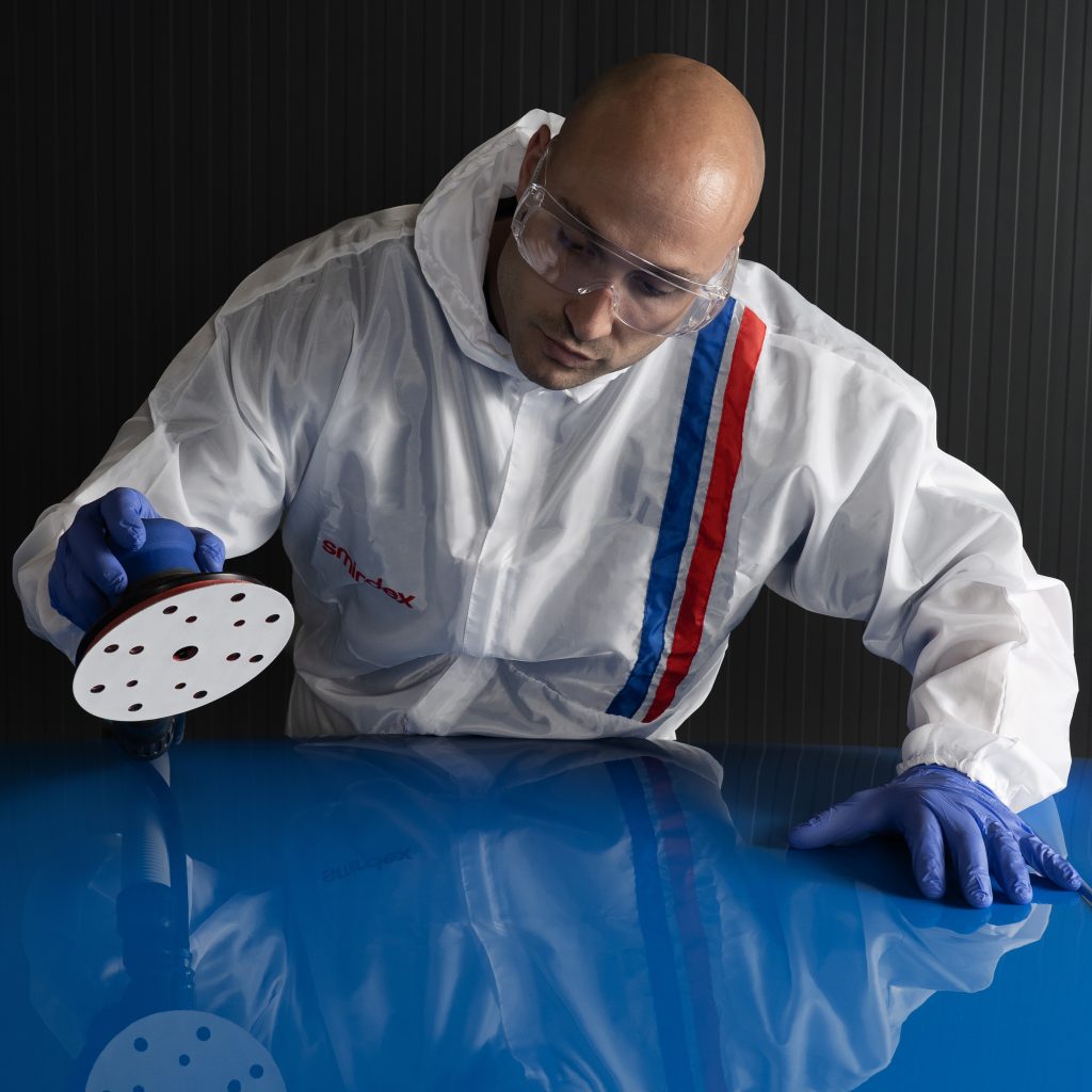 830 ALOX FILM VELOUR DISC - SMIRDEX, Dust Extraction, ALOX Grains, Polyester Film Backing, Tear-resistant, Flexible, Dry-sanding-matting, Marine, Automotive, 
Wood varnishes