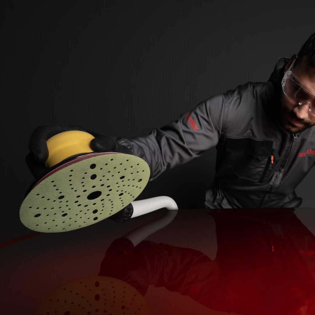 840 CERAMIC FILM VELOUR DISC - SMIRDEX, Dust Extraction, Ceramic Grains, Polyester Film Backing, Tear-resistant, Flexible, Dry-sanding-matting, Marine, 
Automotive, Hard Wood