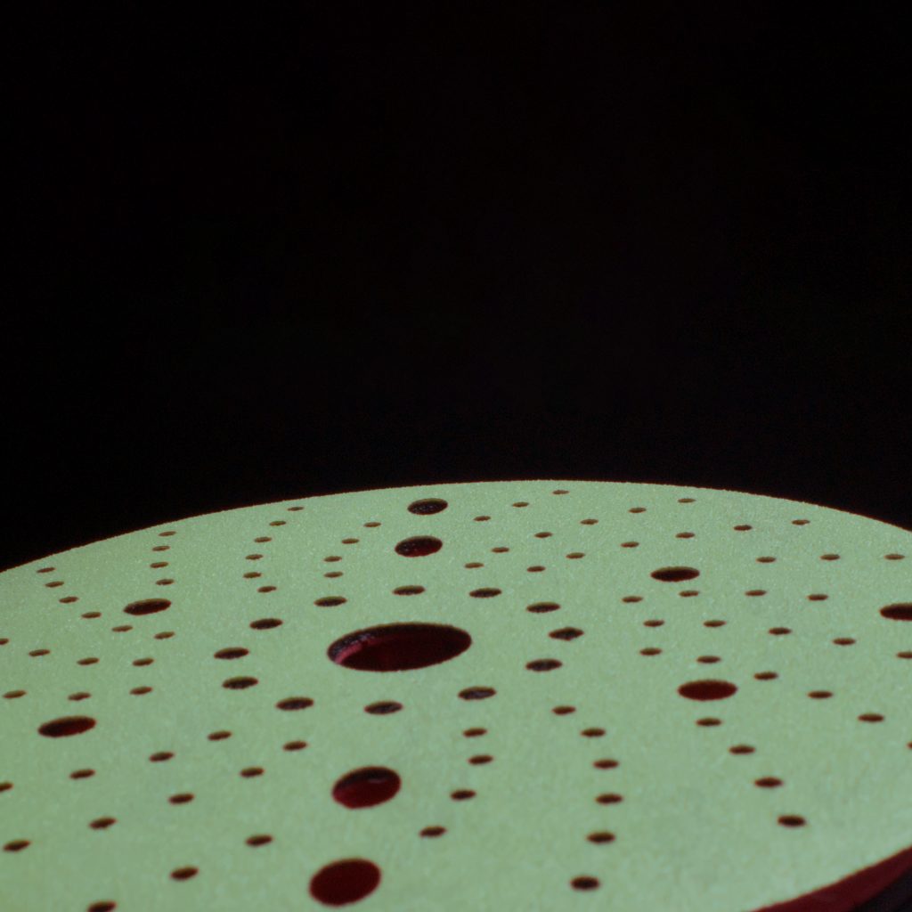 840 CERAMIC FILM VELOUR DISC - SMIRDEX, Dust Extraction, Ceramic Grains, Polyester Film Backing, Tear-resistant, Flexible, Dry-sanding-matting, Marine, 
Automotive, Hard Wood