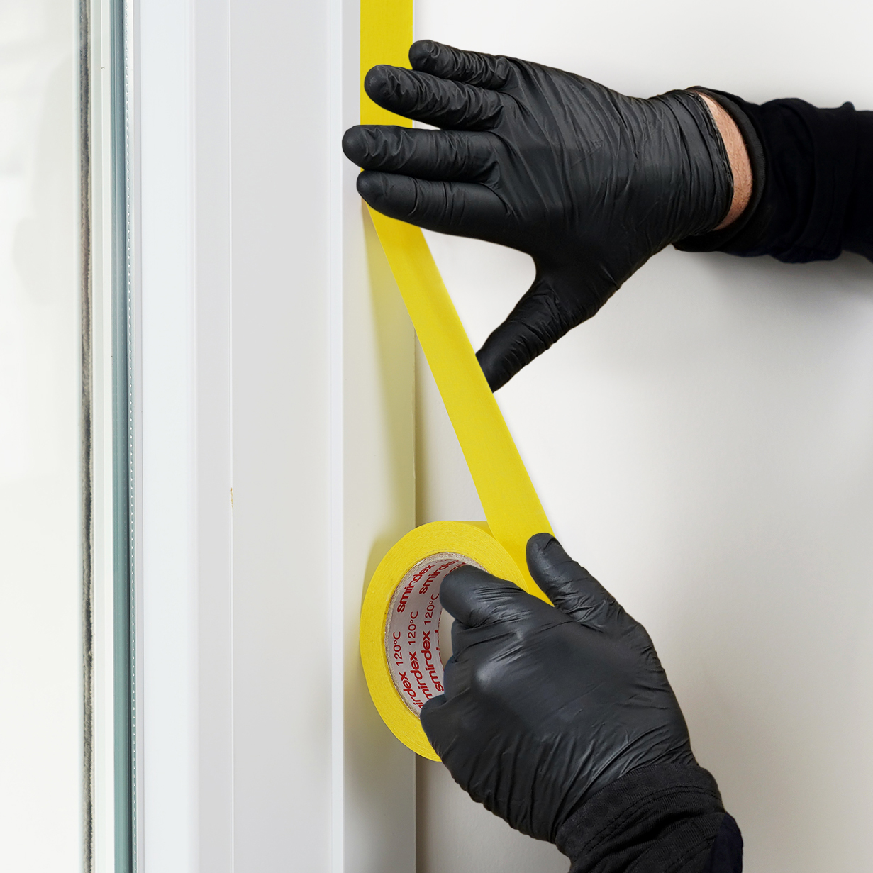 990 MASKING TAPE YELLOW 120oC - SMIRDEX, metallic, plastic, masking, Absolute residue free removal, curving, water resistant